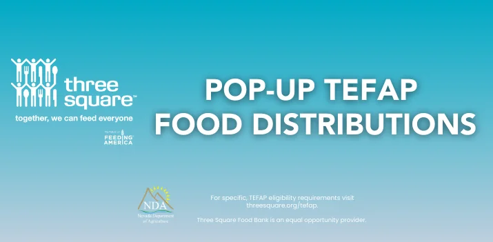 Three Square Pop-Up TEFAP Food Distributions banner