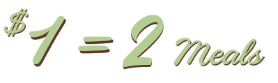 $1 = 3 meals 1dollar equals2