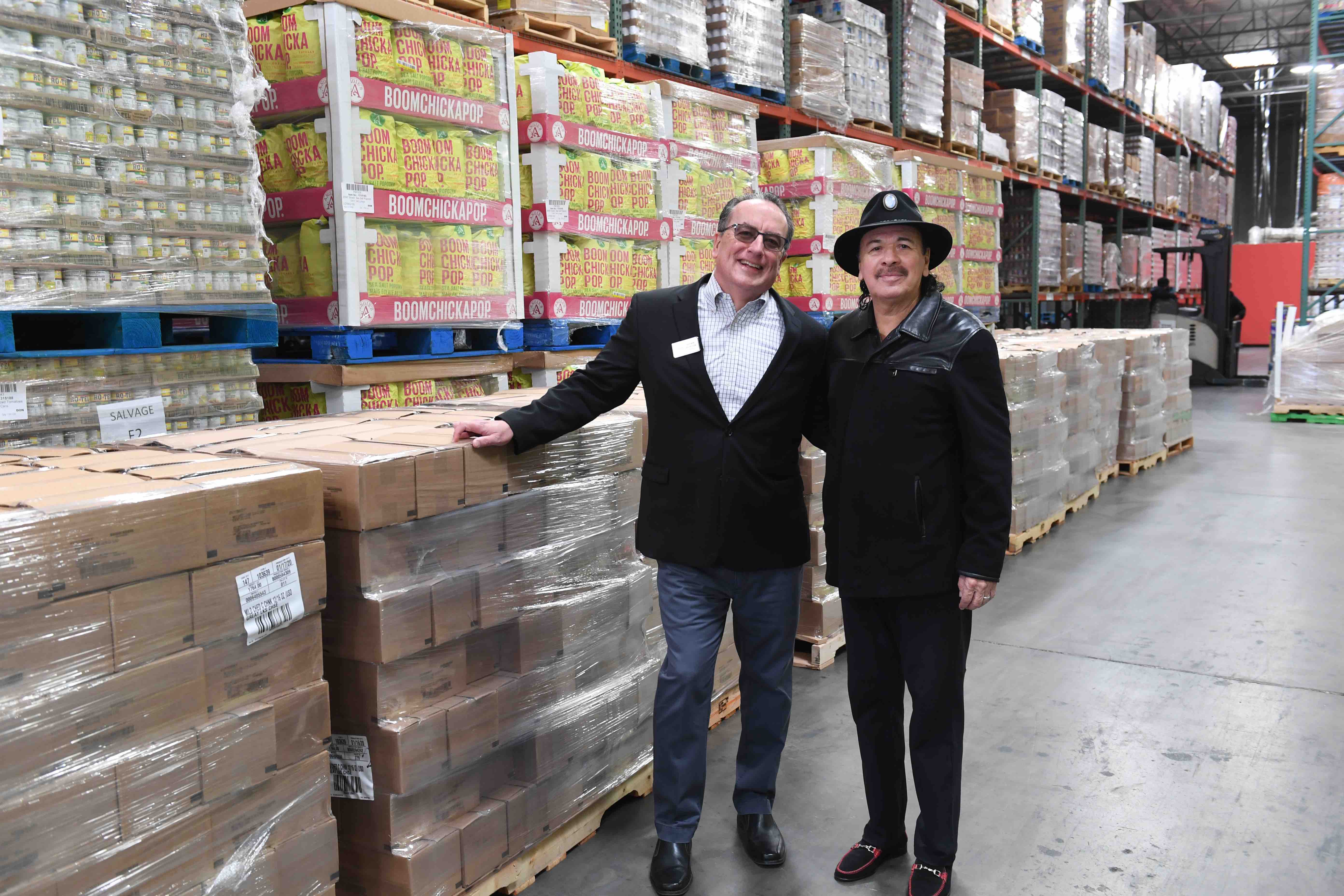 Carlos Santana visits Three Square Food Bank in Las Vegas